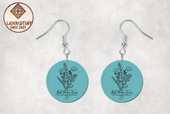 Best Mom Ever Boho Earrings: Graphics & Templates