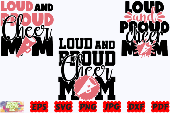 Loud and Proud Cheer Mom SVG: Graphics for Crafts