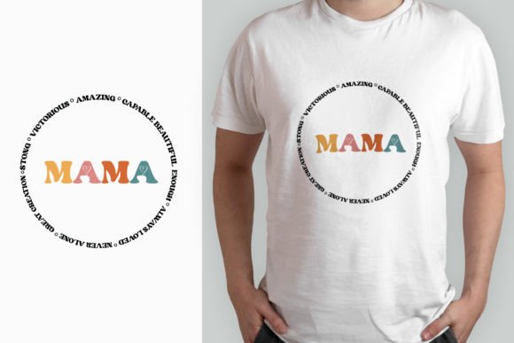 Mama Retro T-shirt Design Graphics