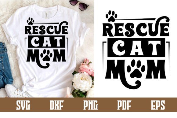 Rescue Cat Mom SVG: Graphics for Crafts
