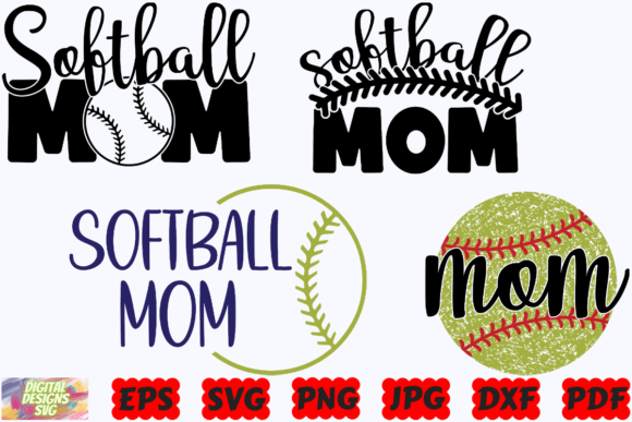 Softball Mom SVG: Sports Graphics for Crafts