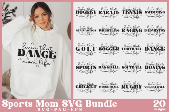 Sports Mom SVG Bundle: Graphics for Crafts & Branding